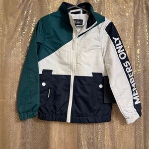 Members Only Toddler Windbreaker Jacket Green Black White Size 5 NWT